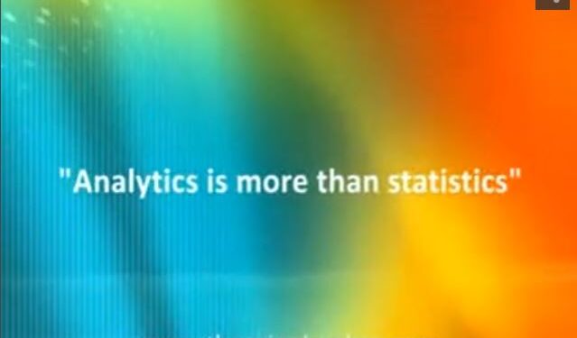 Analytics is more than statistics