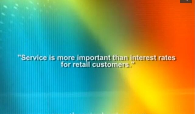 Service is more important than interest rates for retail customers.