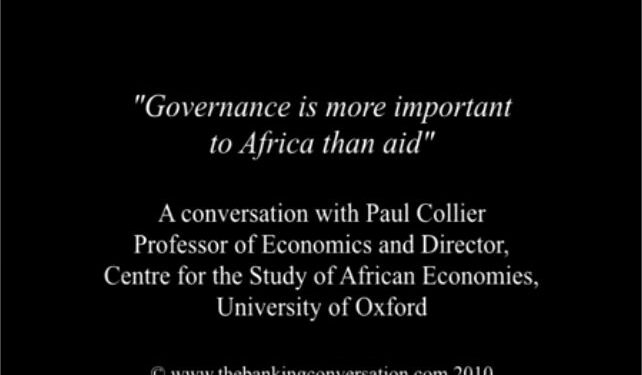 “Governance is more important to Africa than aid”