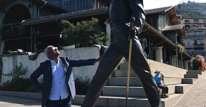 At the Freddie Mercury memorial